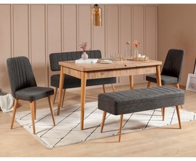 Conjunto de Mesa de Jantar Extensível e Cadeiras Vina – Pinho Atlântic