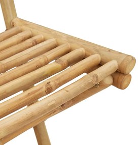 Conjunto de bar exterior de 3 peças em bambu dobrável
