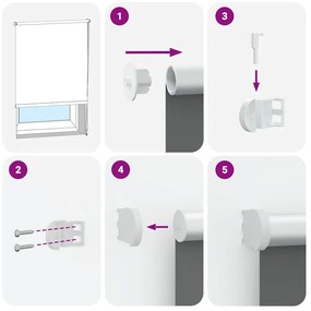 Persiana de enrolar 140x210 cm largura tecido 136,6cm poliéster