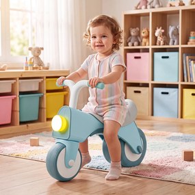 Bicicleta de Equilíbrio Infantil, 54 x 29 x 45 cm, Com Música e Luzes, Azul