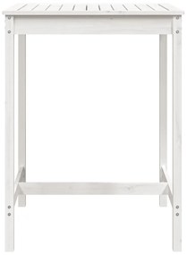 Mesa de jardim 82,5x82,5x110 cm madeira de pinho maciça branco
