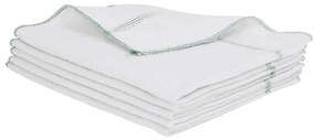 Panos de Limpeza 50 pcs 50x60 cm branco com riscas verdes