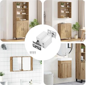 vidaXL Suporte de Armário Suspenso 261 pcs Branco 70 x 48 x 19 mm