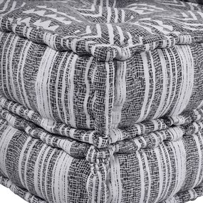 Puff Modular em Cinza - 70x70x36 cm em Tecido