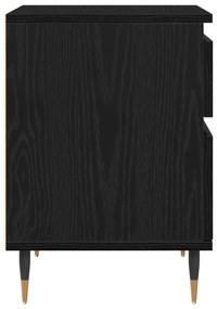 Criado-mudo vidaXL Preto Carvalho 40x35x50 cm Madeira de Engenharia