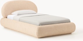Cama de solteiro estofada em bouclé Alba
