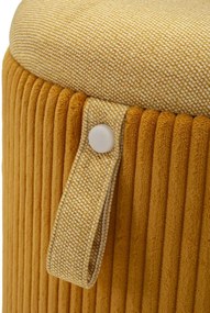 PUFE COM ARMAZENAMENTO BOLZANO 2 PEÇAS Ø 38 X 38-32 X 28 CM AMARELO