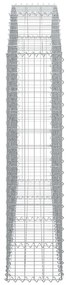 Cesto gabião arqueado 200x30x120/140 cm ferro galvanizado