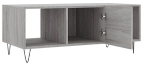 Mesa de centro 102x50x40cm derivados de madeira cinzento sonoma