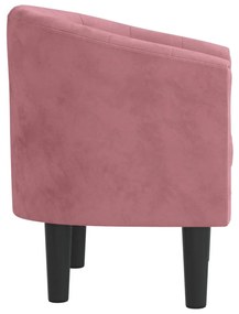 Poltrona veludo rosa