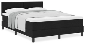 Cama Box Spring com Colchão Preta 160x200 cm Tecido