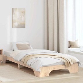 vidaXL Cama 90x200 cm em Madeira de Pinheiro Maciça
