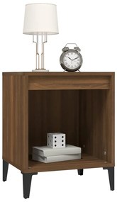 Mesa de cabeceira 40x35x50 cm cor carvalho castanho