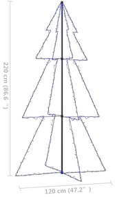 Árvore de Natal em cone 300 LEDs 120x220 cm interior e exterior