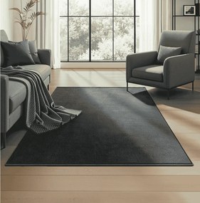 Tapete para sala de estar 140 x 200 cm cinza antracite