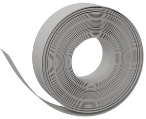 Bordas de jardim 5 pcs 10 m 15 cm polietileno cinzento