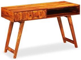 Secretária em madeira de acácia maciça 118x50x76 cm