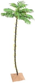 Palmeira c/ 136 luzes LED 220 cm branco quente
