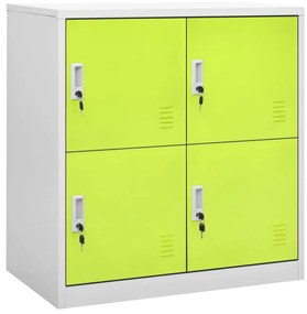 Cacifos 5 pcs 90x45x92,5 cm aço cinzento-claro e verde
