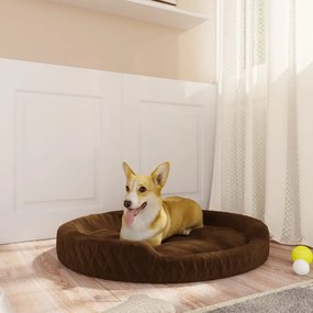 vidaXL Cama para cães 90x70x23 cm pelúcia castanho