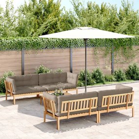 vidaXL 5 pcs móveis de paletes p/ jardim com almofadões acácia maciça