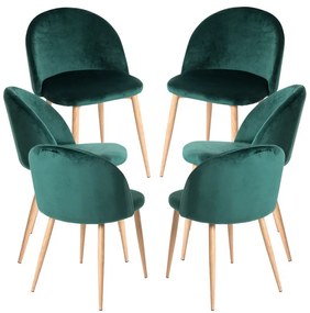 Pack 6 Cadeiras Vint Veludo - Verde