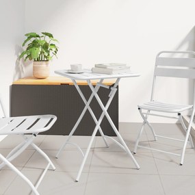 Mesa de Jardim Dobrável vidaXL Branca 55x55x73 cm Aço