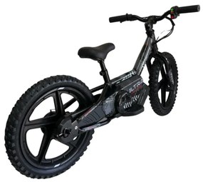 Bicicleta de equilíbrio elétrica de 24 volts com rodas de 16 polegadas, motor elétrico preta