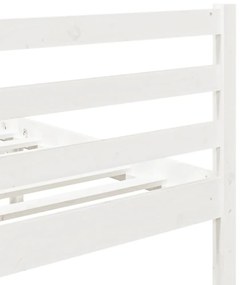 Estrutura cama pequena solteiro 75x190 cm madeira maciça branco