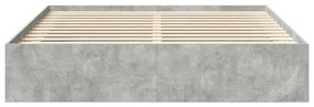 Estrutura de cama 200x200 cm cinza cimento