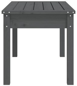 Banco de jardim 80x44x45 cm madeira de pinho maciça cinzento