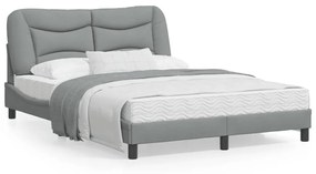 vidaXL Estrutura de cama com LED sem colchão 120x200 cm tecido