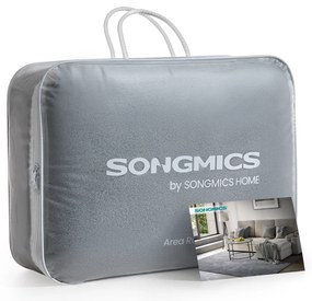 Tapete de sala antiderrapante com acabamento neutro | SONGMICS | 290 x 200 x 0,1 cm | cinzento claro | TAR014G01.