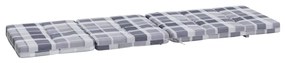 Almofadões p/ cadeira terraço 2 pcs tecido oxford xadrez cinza