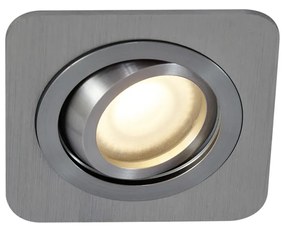 Conjunto de 6 focos embutidos arredondados cor de bronze GU10 50mm ajustáveis IP44 - Alberto Moderno