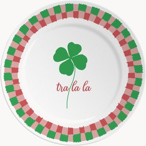 Prato de sobremesa em porcelana Tra La La