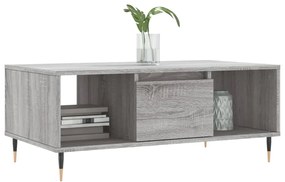 Mesa de centro 90x50x36,5 cm derivados madeira cinzento sonoma