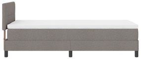 Cama Box Spring com Colchão Taupe 90x200 cm Tecido