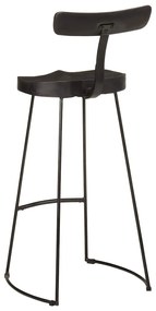 Bancos de bar 2 pcs 49x43x103 cm madeira de mangueira maciça