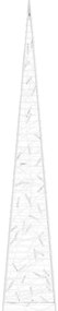 Cone de iluminação decorativo c/ LEDs azuis acrílico 90 cm
