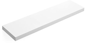 Prateleira flutuante VASAGLE, prateleira de parede para livros, fotos, itens colecionáveis, prateleira de escritório montada na parede, 80 x 20 x 3,8 cm, MDF, para sala de estar, cozinha, corredor, quarto, banheiro, branco LWS28WT