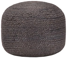 vidaXL Pufe artesanal 45x30 cm juta cinzento-escuro