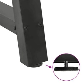 Pés para mesa de jantar em formato A, 2 peças, antracite, 100x(72-73)