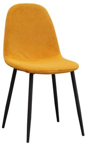 Cadeira Teok Black Veludo - Amarelo