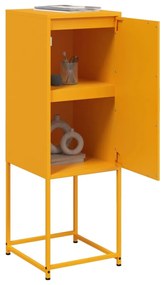Aparador alto 36x39x107 cm aço amarelo mostarda