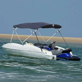 vidaXL Toldo de 4 arcos Bimini c/ paredes laterais 243x(185-198)x137cm