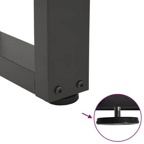 Pés para mesa de jantar em forma de V, 3 peças, antracite, 80x(72-73,3