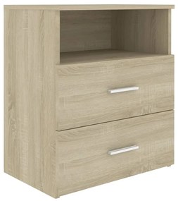 Mesas de cabeceira 2 pcs 50x32x60 cm carvalho sonoma