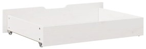 Gavetas para cama 2 pcs 85x55x16 cm pinho maciço branco