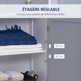 Móvel de casa de banho com 2 gavetas 60 x 30 x 75 cm, armário de duas portas e prateleira ajustável,  cinzento